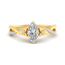 Infinity Daisy Floral Engagement Ring