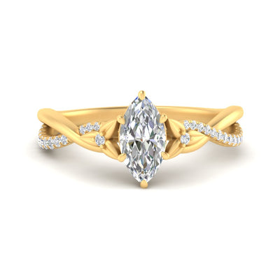 Marquise Cut Infinity Daisy Floral Diamond Ring