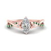 Load image into Gallery viewer, infinity-daisy-floral-marquise-cut-emerald-engagement-ring-in-rose-gold-FD9986MQRGEMGR-NL-RG