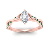 Load image into Gallery viewer, infinity-daisy-floral-marquise-cut-emerald-engagement-ring-in-rose-gold-FD9986MQRGEMGR-NL-RG