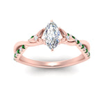 Load image into Gallery viewer, infinity-daisy-floral-marquise-cut-emerald-engagement-ring-in-rose-gold-FD9986MQRGEMGR-NL-RG
