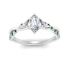 Load image into Gallery viewer, infinity-daisy-floral-marquise-cut-emerald-engagement-ring-in-white-gold-FD9986MQRGEMGR-NL-WG