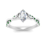 Load image into Gallery viewer, infinity-daisy-floral-marquise-cut-emerald-engagement-ring-in-white-gold-FD9986MQRGEMGR-NL-WG
