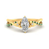 Load image into Gallery viewer, infinity-daisy-floral-marquise-cut-emerald-engagement-ring-in-yellow-gold-FD9986MQRGEMGR-NL-YG