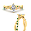 Load image into Gallery viewer, infinity-daisy-floral-marquise-cut-emerald-engagement-ring-in-yellow-gold-FD9986MQRGEMGR-NL-YG