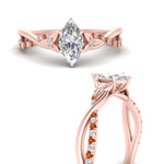Load image into Gallery viewer, infinity-daisy-floral-marquise-cut-orange-sapphire-engagement-ring-in-rose-gold-FD9986MQRGSAOR-NL-RG
