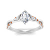Load image into Gallery viewer, infinity-daisy-floral-marquise-cut-orange-sapphire-engagement-ring-in-white-gold-FD9986MQRGSAOR-NL-WG