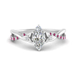 Load image into Gallery viewer, infinity-daisy-floral-marquise-cut-pink-sapphire-engagement-ring-in-white-gold-FD9986MQRGSADRPI-NL-WG
