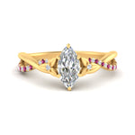 Load image into Gallery viewer, infinity-daisy-floral-marquise-cut-pink-sapphire-engagement-ring-in-yellow-gold-FD9986MQRGSADRPI-NL-YG
