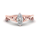 Load image into Gallery viewer, infinity-daisy-floral-marquise-cut-ruby-engagement-ring-in-rose-gold-FD9986MQRGRUDR-NL-RG
