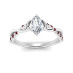 Load image into Gallery viewer, infinity-daisy-floral-marquise-cut-ruby-engagement-ring-in-white-gold-FD9986MQRGRUDR-NL-WG
