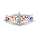 Load image into Gallery viewer, infinity-daisy-floral-marquise-cut-sapphire-engagement-ring-in-rose-gold-FD9986MQRGSABL-NL-RG
