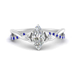 Load image into Gallery viewer, infinity-daisy-floral-marquise-cut-sapphire-engagement-ring-in-white-gold-FD9986MQRGSABL-NL-WG
