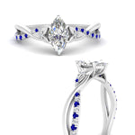 Load image into Gallery viewer, infinity-daisy-floral-marquise-cut-sapphire-engagement-ring-in-white-gold-FD9986MQRGSABL-NL-WG
