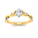 Load image into Gallery viewer, infinity-daisy-floral-oval-shaped-black-diamond-engagement-ring-in-yellow-gold-FD9986OVRGBLACK-NL-YG

