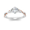 Load image into Gallery viewer, infinity-daisy-floral-oval-shaped-orange-sapphire-engagement-ring-in-white-gold-FD9986OVRGSAOR-NL-WG