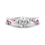 Load image into Gallery viewer, infinity-daisy-floral-oval-shaped-pink-sapphire-engagement-ring-in-white-gold-FD9986OVRGSADRPI-NL-WG
