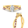Load image into Gallery viewer, infinity-daisy-floral-oval-shaped-pink-sapphire-engagement-ring-in-yellow-gold-FD9986OVRGSADRPI-NL-YG