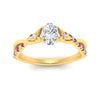 Load image into Gallery viewer, infinity-daisy-floral-oval-shaped-pink-sapphire-engagement-ring-in-yellow-gold-FD9986OVRGSADRPI-NL-YG
