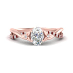 Load image into Gallery viewer, infinity-daisy-floral-oval-shaped-ruby-engagement-ring-in-rose-gold-FD9986OVRGRUDR-NL-RG
