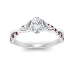 Load image into Gallery viewer, infinity-daisy-floral-oval-shaped-ruby-engagement-ring-in-white-gold-FD9986OVRGRUDR-NL-WG
