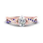 Load image into Gallery viewer, infinity-daisy-floral-oval-shaped-sapphire-engagement-ring-in-rose-gold-FD9986OVRGSABL-NL-RG

