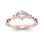 Load image into Gallery viewer, infinity-daisy-floral-oval-shaped-sapphire-engagement-ring-in-rose-gold-FD9986OVRGSABL-NL-RG
