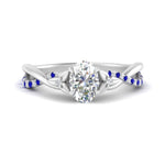Load image into Gallery viewer, infinity-daisy-floral-oval-shaped-sapphire-engagement-ring-in-white-gold-FD9986OVRGSABL-NL-WG

