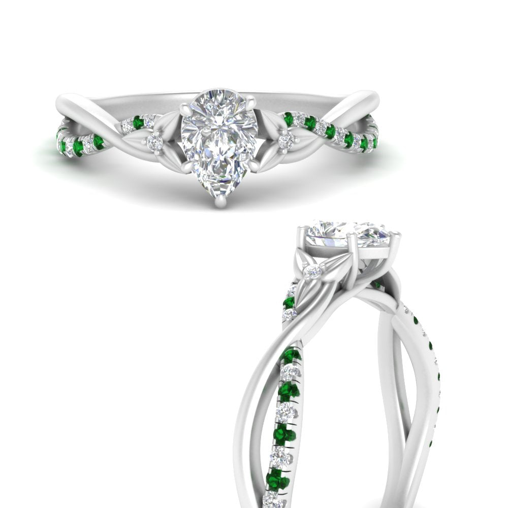 infinity-daisy-floral-pear-shaped-emerald-engagement-ring-in-white-gold-FD9986PERGEMGR-NL-WG