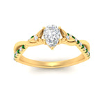 Load image into Gallery viewer, infinity-daisy-floral-pear-shaped-emerald-engagement-ring-in-yellow-gold-FD9986PERGEMGR-NL-YG
