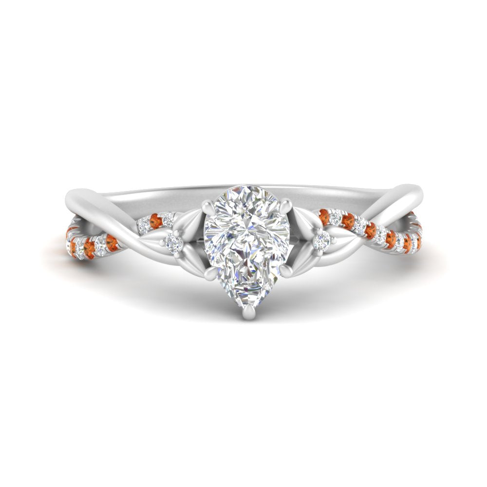 infinity-daisy-floral-pear-shaped-orange-sapphire-engagement-ring-in-white-gold-FD9986PERGSAOR-NL-WG
