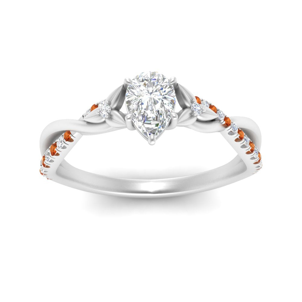 infinity-daisy-floral-pear-shaped-orange-sapphire-engagement-ring-in-white-gold-FD9986PERGSAOR-NL-WG