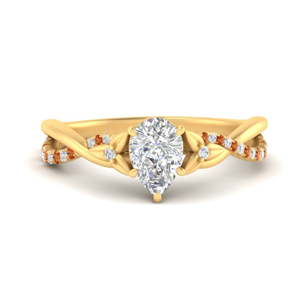 infinity-daisy-floral-pear-shaped-orange-sapphire-engagement-ring-in-yellow-gold-FD9986PERGSAOR-NL-YG