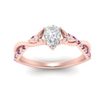 Load image into Gallery viewer, infinity-daisy-floral-pear-shaped-pink-sapphire-engagement-ring-in-rose-gold-FD9986PERGSADRPI-NL-RG
