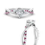 Load image into Gallery viewer, infinity-daisy-floral-pear-shaped-pink-sapphire-engagement-ring-in-white-gold-FD9986PERGSADRPI-NL-WG
