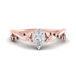 Load image into Gallery viewer, infinity-daisy-floral-pear-shaped-ruby-engagement-ring-in-rose-gold-FD9986PERGRUDR-NL-RG
