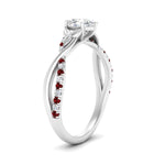 Load image into Gallery viewer, infinity-daisy-floral-pear-shaped-ruby-engagement-ring-in-white-gold-FD9986PERGRUDR-NL-WG

