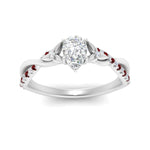 Load image into Gallery viewer, infinity-daisy-floral-pear-shaped-ruby-engagement-ring-in-white-gold-FD9986PERGRUDR-NL-WG
