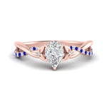 Load image into Gallery viewer, infinity-daisy-floral-pear-shaped-sapphire-engagement-ring-in-rose-gold-FD9986PERGSABL-NL-RG
