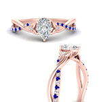 Load image into Gallery viewer, infinity-daisy-floral-pear-shaped-sapphire-engagement-ring-in-rose-gold-FD9986PERGSABL-NL-RG
