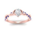 Load image into Gallery viewer, infinity-daisy-floral-pear-shaped-sapphire-engagement-ring-in-rose-gold-FD9986PERGSABL-NL-RG
