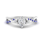 Load image into Gallery viewer, infinity-daisy-floral-pear-shaped-sapphire-engagement-ring-in-white-gold-FD9986PERGSABL-NL-WG
