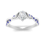 Load image into Gallery viewer, infinity-daisy-floral-pear-shaped-sapphire-engagement-ring-in-white-gold-FD9986PERGSABL-NL-WG
