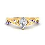 Load image into Gallery viewer, infinity-daisy-floral-pear-shaped-sapphire-engagement-ring-in-yellow-gold-FD9986PERGSABL-NL-YG
