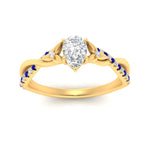 Load image into Gallery viewer, infinity-daisy-floral-pear-shaped-sapphire-engagement-ring-in-yellow-gold-FD9986PERGSABL-NL-YG
