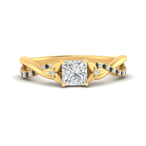 infinity-daisy-floral-princess-cut-black-diamond-engagement-ring-in-yellow-gold-FD9986PRRGBLACK-NL-YG