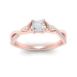 Load image into Gallery viewer, infinity-daisy-floral-princess-cut-diamond-engagement-ring-in-rose-gold-FD9986PRR-NL-RG
