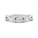 Load image into Gallery viewer, infinity-daisy-floral-princess-cut-diamond-engagement-ring-in-white-gold-FD9986PRR-NL-WG

