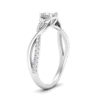 Load image into Gallery viewer, infinity-daisy-floral-princess-cut-diamond-engagement-ring-in-white-gold-FD9986PRR-NL-WG

