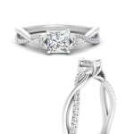 Load image into Gallery viewer, infinity-daisy-floral-princess-cut-diamond-engagement-ring-in-white-gold-FD9986PRR-NL-WG
